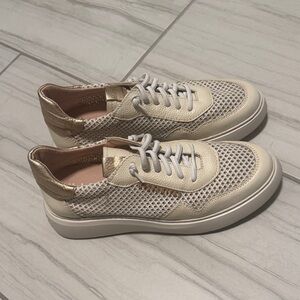 Women's Gold and Cream Athletic Shoes